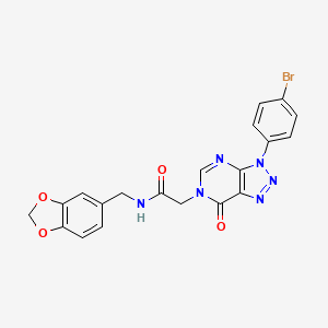 N-(benzo[d][1,3]dioxol-5-ylmethyl)-2-(3-(4-bromophenyl)-7-oxo-3H-[1,2,3]triazolo[4,5-d]pyrimidin-6(7H)-yl)acetamide