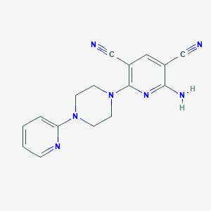 2-Amino-6-[4-(2-pyridinyl)piperazino]-3,5-pyridinedicarbonitrile