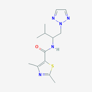 molecular formula C13H19N5OS B2389888 2,4-dimethyl-N-(3-methyl-1-(2H-1,2,3-triazol-2-yl)butan-2-yl)thiazole-5-carboxamide CAS No. 2034438-84-9