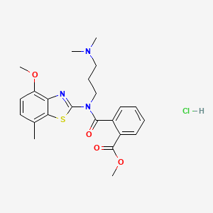 Methyl 2-((3-(dimethylamino)propyl)(4-methoxy-7-methylbenzo[d]thiazol-2-yl)carbamoyl)benzoate hydrochloride