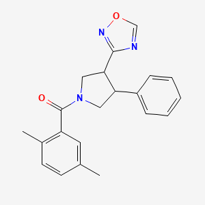 (3-(1,2,4-Oxadiazol-3-yl)-4-phenylpyrrolidin-1-yl)(2,5-dimethylphenyl)methanone