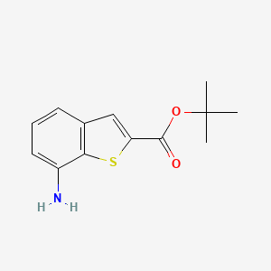 molecular formula C13H15NO2S B2389899 Tert-butyl 7-amino-1-benzothiophene-2-carboxylate CAS No. 2248360-10-1