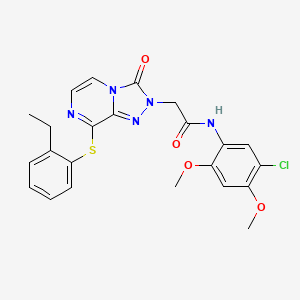N-cyclohexyl-2-[(8-methoxy-3,5-dimethyl-4-oxo-4,5-dihydro-3H-pyrimido[5,4-b]indol-2-yl)thio]acetamide