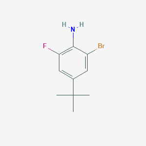 molecular formula C10H13BrFN B2389905 2-Bromo-4-(tert-butyl)-6-fluoroaniline CAS No. 1123173-10-3