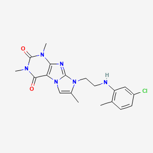 8-(2-((5-chloro-2-methylphenyl)amino)ethyl)-1,3,7-trimethyl-1H-imidazo[2,1-f]purine-2,4(3H,8H)-dione