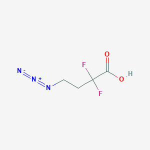 molecular formula C4H5F2N3O2 B2389922 4-Azido-2,2-difluorobutanoic acid CAS No. 162970-00-5