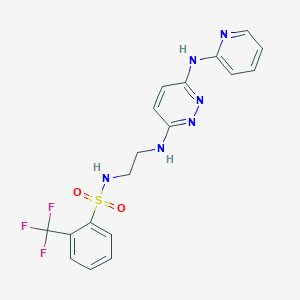 N-(2-((6-(pyridin-2-ylamino)pyridazin-3-yl)amino)ethyl)-2-(trifluoromethyl)benzenesulfonamide