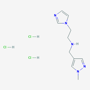 [2-(1H-imidazol-1-yl)ethyl][(1-methyl-1H-pyrazol-4-yl)methyl]amine trihydrochloride