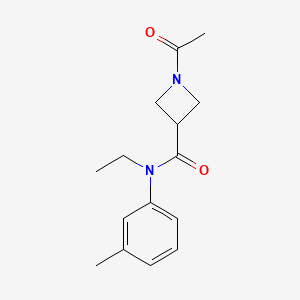 molecular formula C15H20N2O2 B2389952 1-乙酰基-N-乙基-N-(间甲苯基)氮杂环丁烷-3-甲酰胺 CAS No. 1421452-86-9