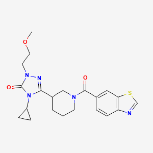 3-(1-(benzo[d]thiazole-6-carbonyl)piperidin-3-yl)-4-cyclopropyl-1-(2-methoxyethyl)-1H-1,2,4-triazol-5(4H)-one