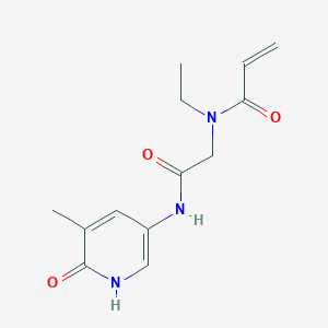 molecular formula C13H17N3O3 B2389964 N-Ethyl-N-[2-[(5-methyl-6-oxo-1H-pyridin-3-yl)amino]-2-oxoethyl]prop-2-enamide CAS No. 2189307-98-8