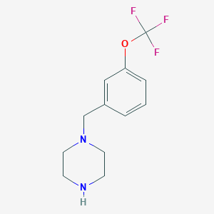 molecular formula C12H15F3N2O B2389982 1-[3-(三氟甲氧基)苄基]哌嗪 CAS No. 868054-25-5