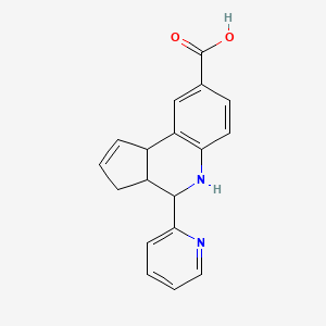molecular formula C18H16N2O2 B2389985 4-Pyridin-2-yl-3a,4,5,9b-tetrahydro-3H-cyclopenta[c]quinoline-8-carboxylic acid CAS No. 1212166-37-4