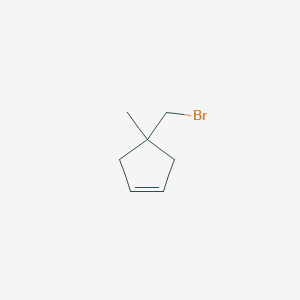 molecular formula C7H11Br B2390018 4-(Bromomethyl)-4-methylcyclopentene CAS No. 1997748-73-8