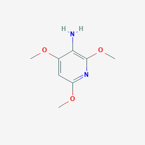 molecular formula C8H12N2O3 B2390026 2,4,6-Trimethoxypyridin-3-amine CAS No. 2376729-67-6