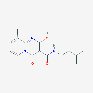 molecular formula C15H19N3O3 B2390034 2-hydroxy-N-isopentyl-9-methyl-4-oxo-4H-pyrido[1,2-a]pyrimidine-3-carboxamide CAS No. 886913-38-8