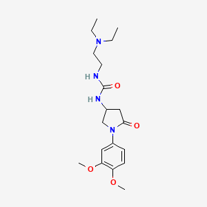 molecular formula C19H30N4O4 B2390041 1-(2-(Diethylamino)ethyl)-3-(1-(3,4-dimethoxyphenyl)-5-oxopyrrolidin-3-yl)urea CAS No. 877641-46-8