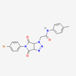 2-[5-(4-bromophenyl)-4,6-dioxo-4,5,6,6a-tetrahydropyrrolo[3,4-d][1,2,3]triazol-1(3aH)-yl]-N-(4-methylphenyl)acetamide