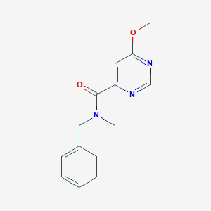 molecular formula C14H15N3O2 B2390049 N-benzyl-6-methoxy-N-methylpyrimidine-4-carboxamide CAS No. 2034362-06-4
