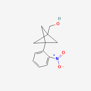 molecular formula C12H13NO3 B2390078 [3-(2-Nitrophenyl)-1-bicyclo[1.1.1]pentanyl]methanol CAS No. 2287272-77-7