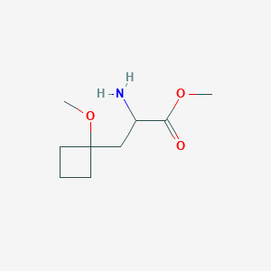molecular formula C9H17NO3 B2390090 Methyl 2-amino-3-(1-methoxycyclobutyl)propanoate CAS No. 2168361-37-1