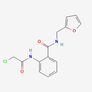 molecular formula C14H13ClN2O3 B2390092 2-[(氯乙酰)氨基]-N-(2-呋喃甲基)苯甲酰胺 CAS No. 117459-38-8