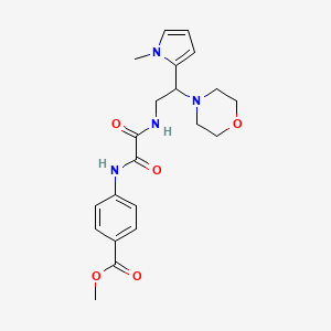 molecular formula C21H26N4O5 B2390098 methyl 4-(2-((2-(1-methyl-1H-pyrrol-2-yl)-2-morpholinoethyl)amino)-2-oxoacetamido)benzoate CAS No. 1049398-65-3