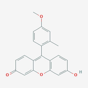 molecular formula C21H16O4 B2390102 6-Hydroxy-9-(4-methoxy-2-methylphenyl)-3H-xanthen-3-one CAS No. 643755-84-4