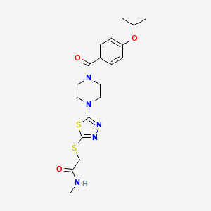 2-((5-(4-(4-isopropoxybenzoyl)piperazin-1-yl)-1,3,4-thiadiazol-2-yl)thio)-N-methylacetamide