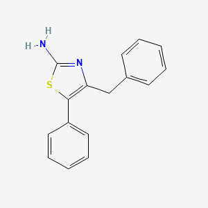 molecular formula C16H14N2S B2390110 4-Benzyl-5-phenyl-1,3-thiazol-2-amine CAS No. 93020-52-1