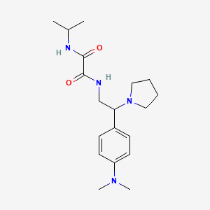molecular formula C19H30N4O2 B2390113 N1-(2-(4-(dimethylamino)phenyl)-2-(pyrrolidin-1-yl)ethyl)-N2-isopropyloxalamide CAS No. 941995-06-8