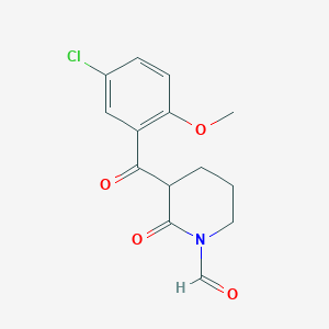 3-(5-Chloro-2-methoxybenzoyl)-2-oxopiperidine-1-carbaldehyde
