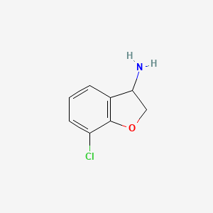 molecular formula C8H8ClNO B2390132 7-Chloro-2,3-dihydro-1-benzofuran-3-amine CAS No. 939757-40-1