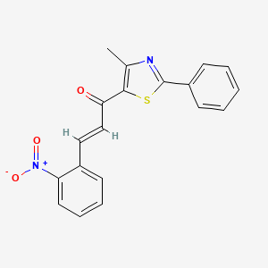 B2390140 (E)-1-(4-methyl-2-phenyl-1,3-thiazol-5-yl)-3-(2-nitrophenyl)-2-propen-1-one CAS No. 477847-98-6