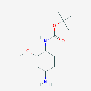 molecular formula C12H24N2O3 B2390152 Tert-butyl N-(4-amino-2-methoxycyclohexyl)carbamate CAS No. 1822550-82-2