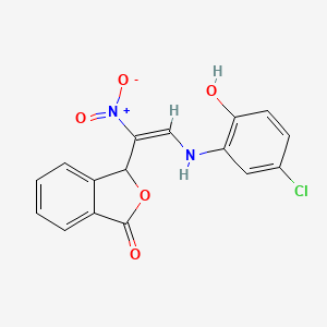molecular formula C16H11ClN2O5 B2390159 3-[2-(5-chloro-2-hydroxyanilino)-1-nitrovinyl]-2-benzofuran-1(3H)-one CAS No. 320420-38-0