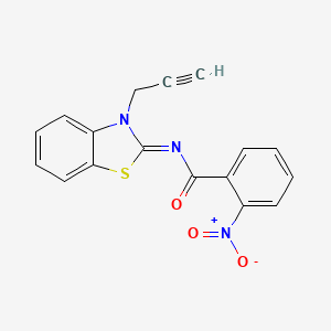 molecular formula C17H11N3O3S B2390162 (Z)-2-nitro-N-(3-(prop-2-yn-1-yl)benzo[d]thiazol-2(3H)-ylidene)benzamide CAS No. 865181-09-5