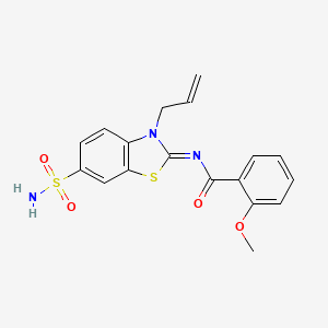 (Z)-N-(3-allyl-6-sulfamoylbenzo[d]thiazol-2(3H)-ylidene)-2-methoxybenzamide