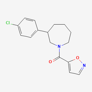 molecular formula C16H17ClN2O2 B2390172 (3-(4-Chlorophenyl)azepan-1-yl)(isoxazol-5-yl)methanone CAS No. 1797726-54-5