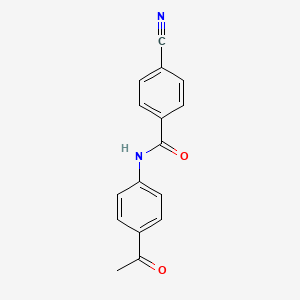 molecular formula C16H12N2O2 B2390178 N-(4-acetylphenyl)-4-cyanobenzamide CAS No. 796098-16-3