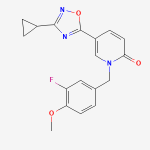 5-(3-cyclopropyl-1,2,4-oxadiazol-5-yl)-1-(3-fluoro-4-methoxybenzyl)pyridin-2(1H)-one