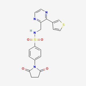 4-(2,5-dioxopyrrolidin-1-yl)-N-((3-(thiophen-3-yl)pyrazin-2-yl)methyl)benzenesulfonamide