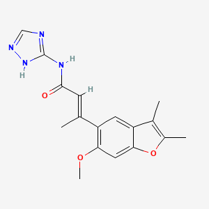 (E)-3-(6-methoxy-2,3-dimethylbenzofuran-5-yl)-N-(1H-1,2,4-triazol-3-yl)but-2-enamide