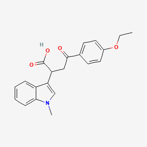 molecular formula C21H21NO4 B2390197 4-(4-Ethoxyphenyl)-2-(1-methylindol-3-yl)-4-oxobutanoic acid CAS No. 937605-01-1