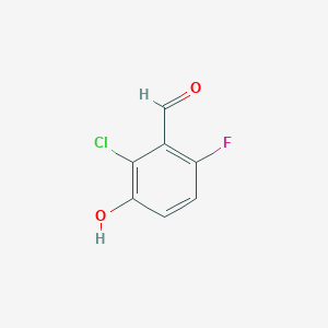 molecular formula C7H4ClFO2 B2390198 2-Chloro-6-fluoro-3-hydroxybenzaldehyde CAS No. 1083103-41-6