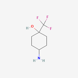 molecular formula C7H12F3NO B2390203 4-Amino-1-(trifluoromethyl)cyclohexan-1-ol CAS No. 1202411-98-0; 1408075-09-1