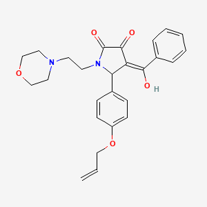 molecular formula C26H28N2O5 B2390206 5-(4-(allyloxy)phenyl)-4-benzoyl-3-hydroxy-1-(2-morpholinoethyl)-1H-pyrrol-2(5H)-one CAS No. 618078-98-1