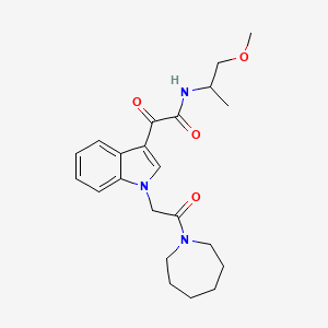 2-(1-(2-(azepan-1-yl)-2-oxoethyl)-1H-indol-3-yl)-N-(1-methoxypropan-2-yl)-2-oxoacetamide