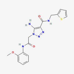 molecular formula C17H18N6O3S B2390223 5-amino-1-{2-[(2-methoxyphenyl)amino]-2-oxoethyl}-N-(thiophen-2-ylmethyl)-1H-1,2,3-triazole-4-carboxamide CAS No. 901018-11-9