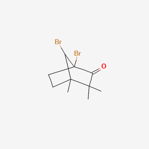 molecular formula C10H14Br2O B2390224 1,7-Dibromo-3,3,4-trimethylbicyclo[2.2.1]heptan-2-one CAS No. 252332-05-1